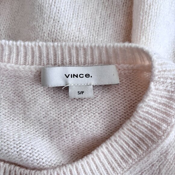Vince Wool & Cashmere Blend Short Sleeve Sweater in Off White - Picture 4 of 9